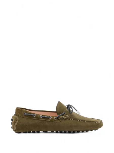 Pantofi loafer Forsa din piele de căprioară verde