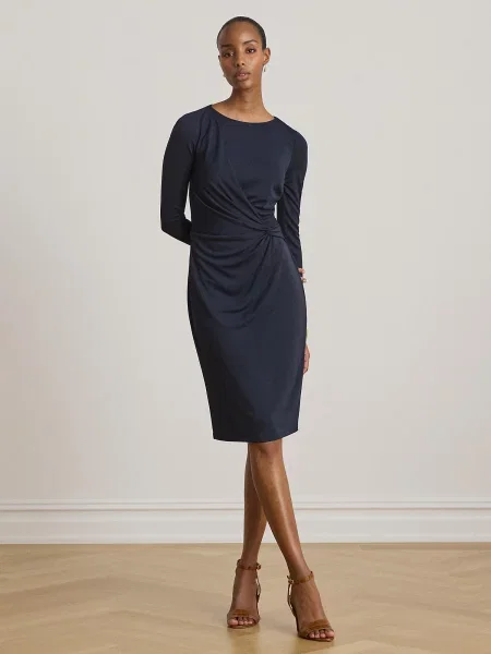 LAUREN RALPH LAUREN Úpletové šaty Tmavomodrá modrá