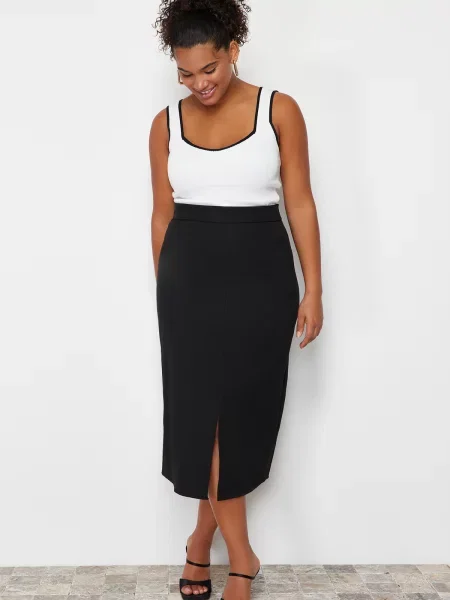 Pletena bluza Trendyol s črtami bela