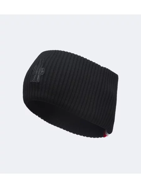 Căciulă Moncler Grenoble de lână cu autograf negru