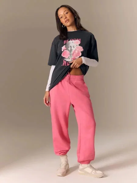 T-shirt loosez nadrukiem 4F czarna
