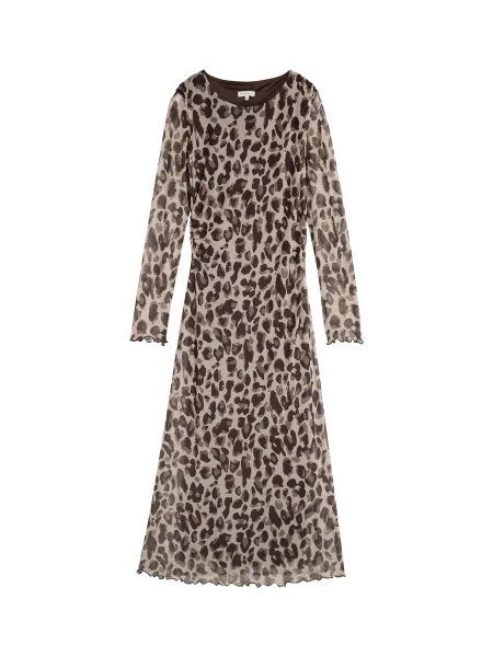 TOM TAILOR Rochie kitt / ciocolatiu / gri alb
