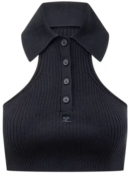 Bluzka Courreges o krotszym kroju niebieska