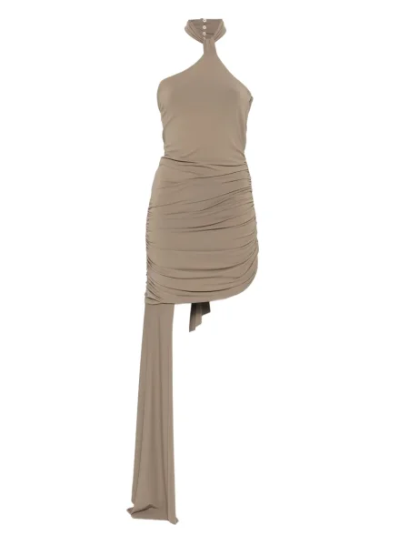 Rochie mini Amen drapată maro