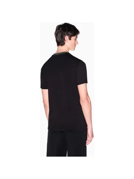 Armani Exchange Tricou bărbați cu vâscoză negru