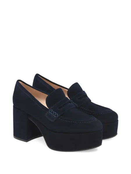 Pantofi loafer Gianvito Rossi cu platformă albastru