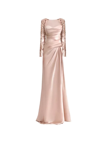 Rochie maxi Gemy Maalouf drapată roz