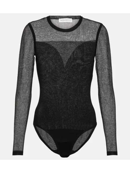 Body Nina Ricci cu mâneci lungi negru