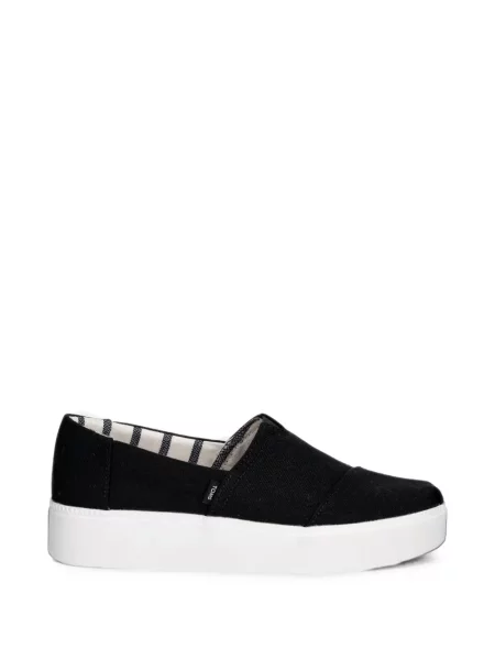 Chiloți Toms cu platformă slip-on negru