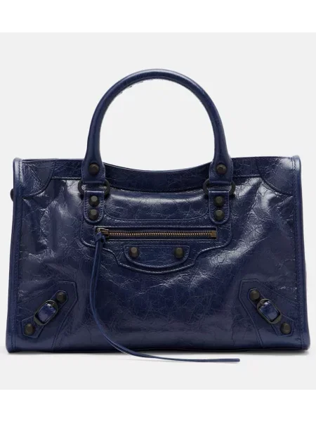 Geanta de piele Balenciaga din piele albastru