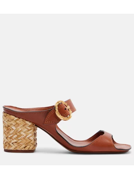 Papuci tip mules Zimmermann din piele maro