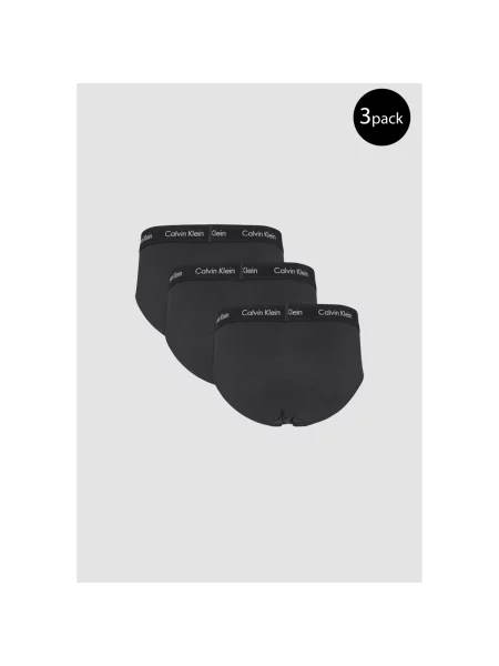 Slipy Calvin Klein Hip Brief 3 páry black body černé