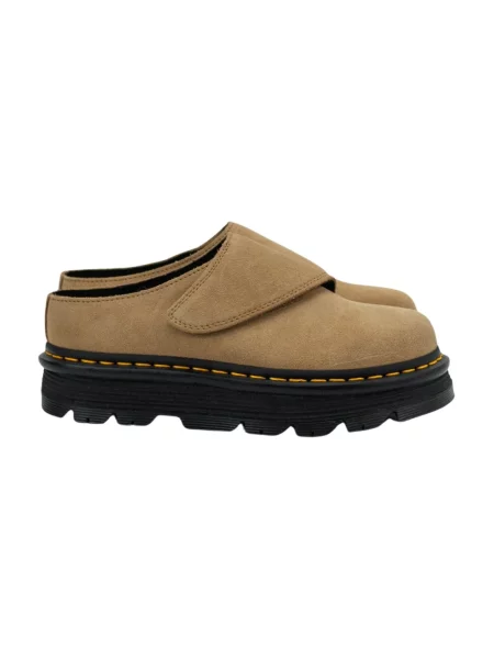 Klapki Dr. Martens zamszowe beżowe