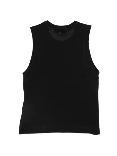 Top Ami Paris cu broderie negru
