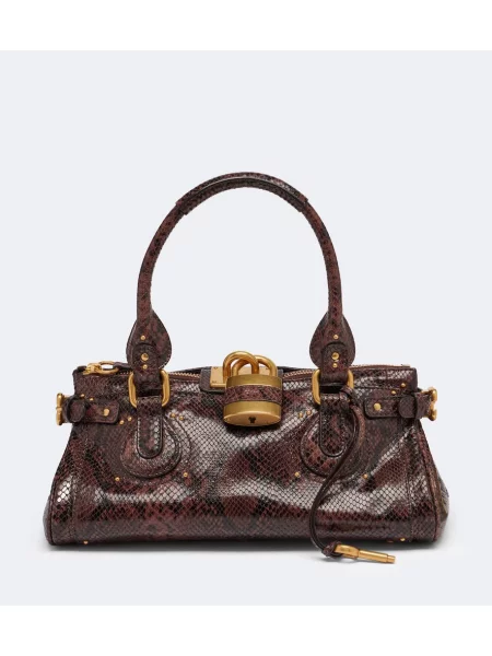 Geantă Chloé din piele maro