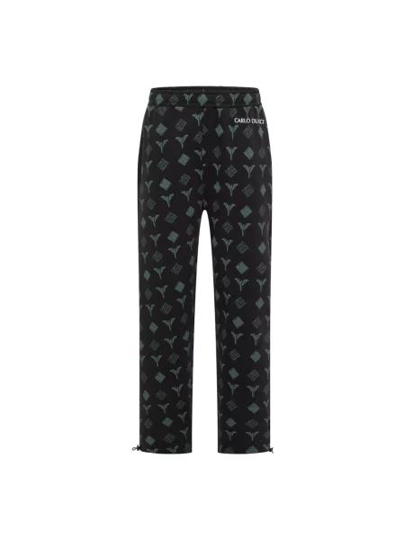 Spodnie Carlo Colucci z autografem czarne