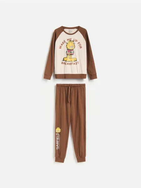 Reserved Піжама Garfield коричневий