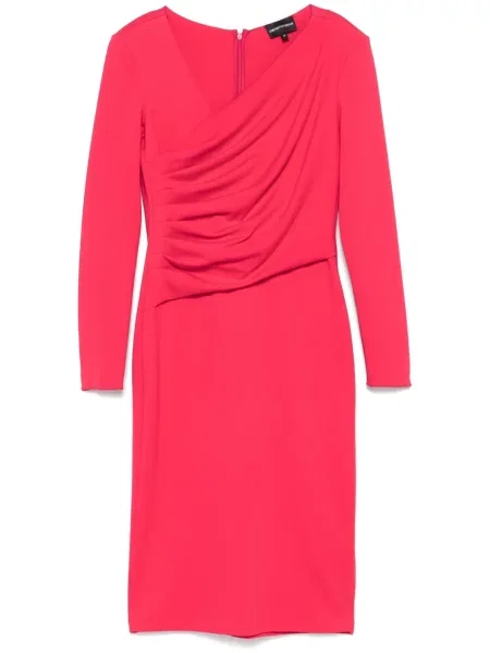 Rochie mini Emporio Armani plisată de costum roz