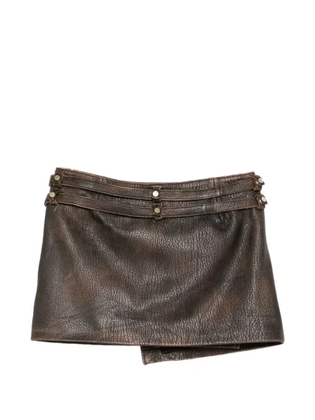 Fustă din piele Cynthia Rowley plic maro