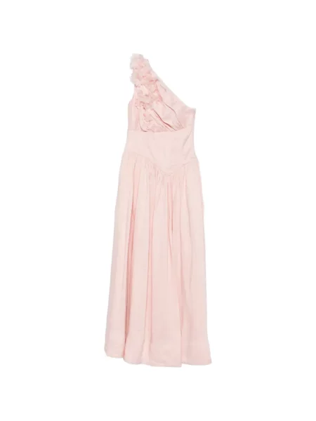 Rochie Aje cu model floral roz