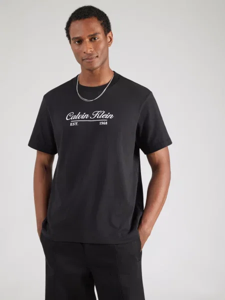 Calvin Klein Jeans Tričko čierna biela