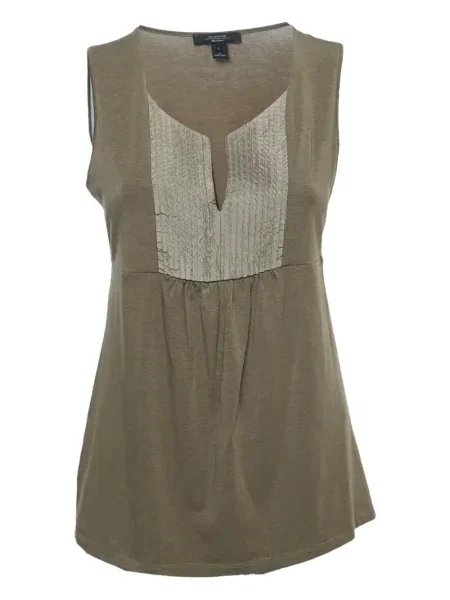 Bluză Weekend Max Mara fără mâneci plisată maro