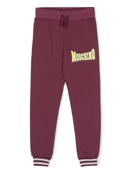 Spodnie dziecięce Moschino różowe