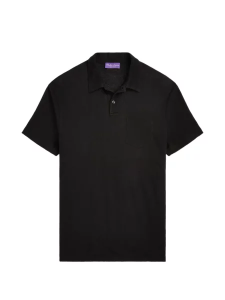 Tricou polo Polo Ralph Lauren cu autograf cu 5 buzunare în carouri gri