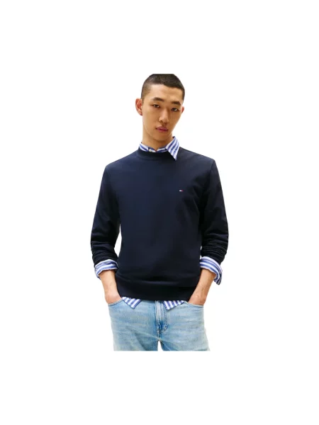 Tommy Hilfiger Bluza Mężczyźni niebieski jednolity M granatowa