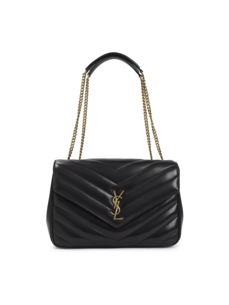 Duża torba Saint Laurent skórzana czarna