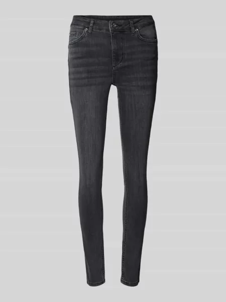 Jeansy o kroju slim fit z mieszanka bawełny model "DIVINE" Liu Jo czarne