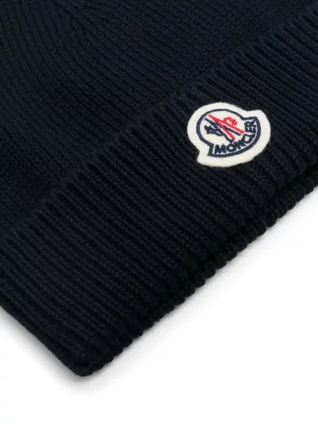 Czapka dziecięca Moncler Enfant niebieska