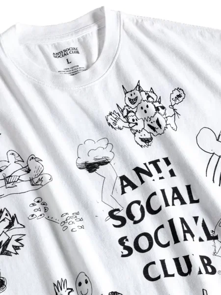 Μπλούζα Anti Social Social Club με σχέδιο λευκό