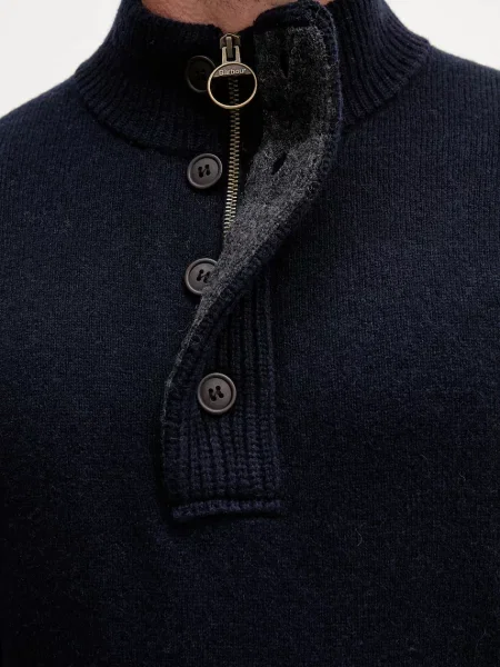 Шерстяной свитер Barbour синий