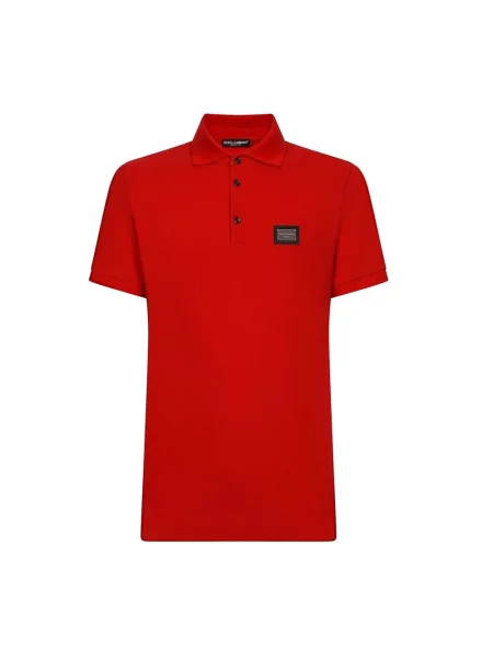 Koszulka polo Dolce And Gabbana czerwona