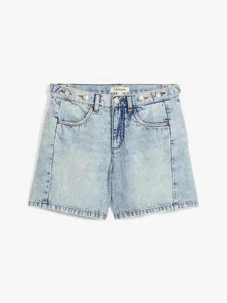 Szorty dżinsowe mid waist low stretch niebieskie