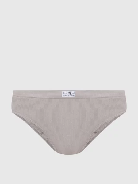 Трусики-сліпи з нашивкою емблеми Maison Margiela Mm6 сірі