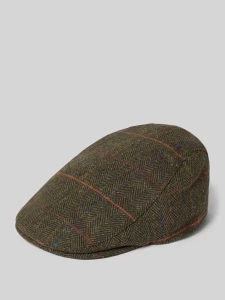 Czapka z dodatkiem wełny model CHEVIOT' Barbour zielona
