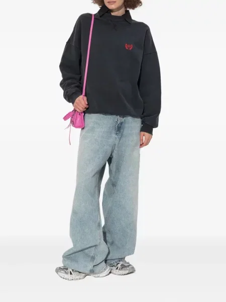 Με κολάρο polo Balenciaga με κέντημα μαύρο
