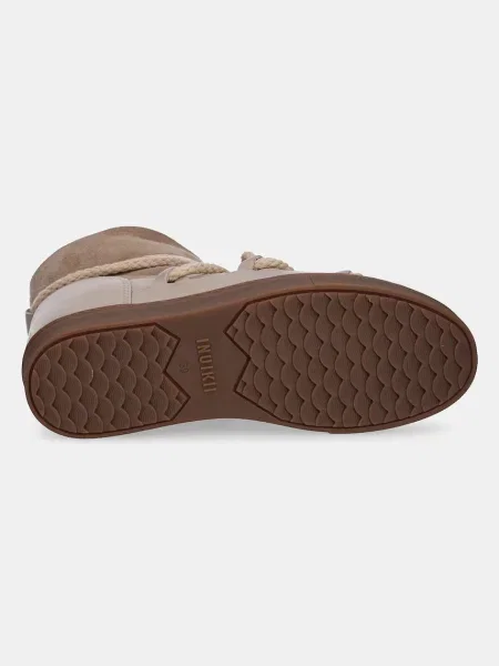 Шкіряні чоботи Inuikii Classic Wedge бежевий