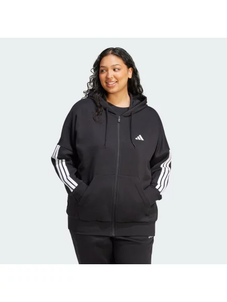 Bluza Essentials Full-Zip Fleece Hoodie Plus Size biała