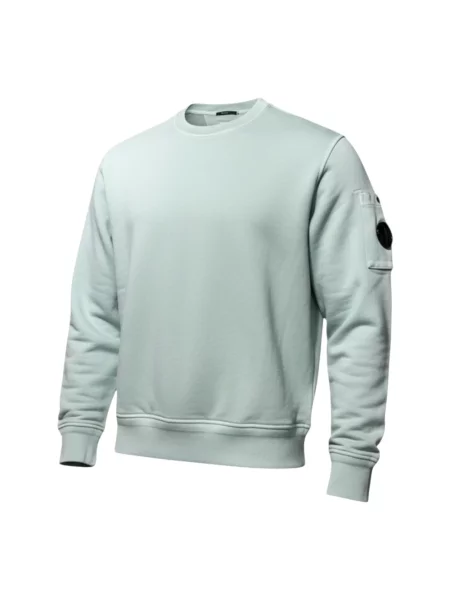 Bluza nierozpinana C.p. Company z okrągłym dekoltem niebieska