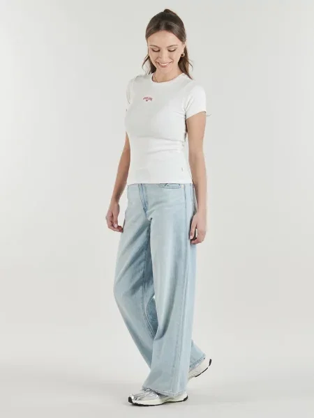 Denim ruha Guess fehér
