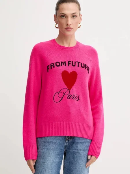 FROM FUTURE pulover de cașmir light roz