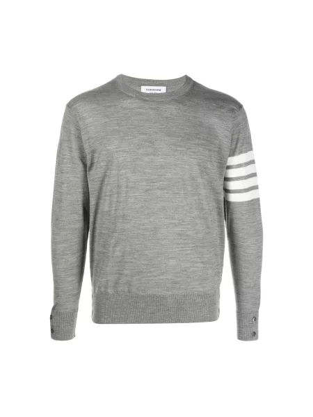 Dzianinowy sweter Thom Browne szary