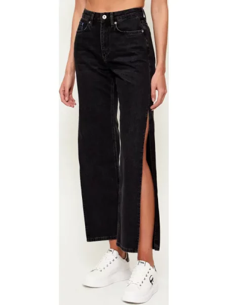 Karl Lagerfeld Jeans Blugi | Straight fit | high rise negru