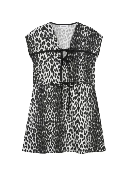OH APRIL Rochie Liv gri închis / negru alb