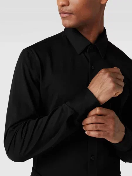 Koszula biznesowa o kroju slim fit z dodatkiem streczu Boss czarna