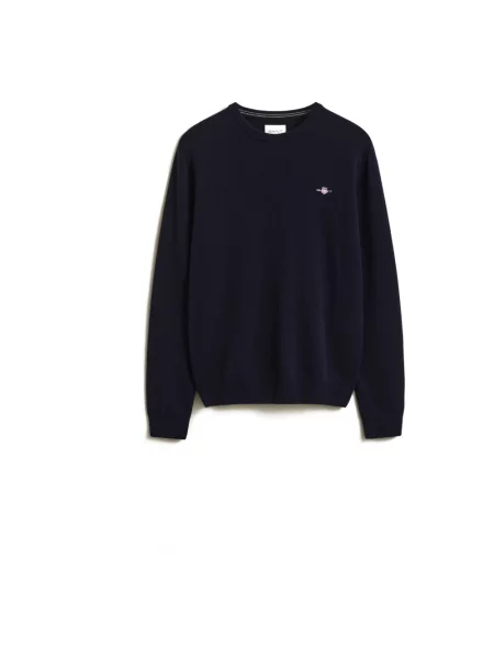 Sweter z czystej wełny o kroju regular fit Gant niebieski