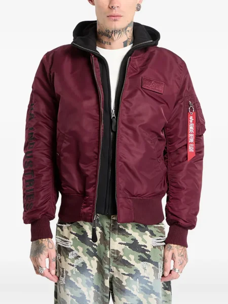 Geacă Alpha Industries cu broderie roșu